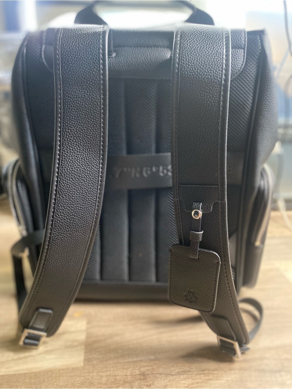 RIMOWA Black Leather Structured Backpack with Front Buckle - Picture 4 of 6